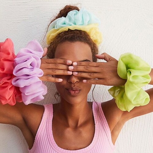 OVERSIZED Extra Large XXL Scrunchies White Hair Etsy