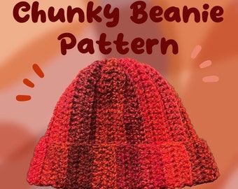 Modèle de bonnet au crochet chunky | Modèle de chapeau d’hiver | Modèle de chapeau au crochet | Modèle de crochet