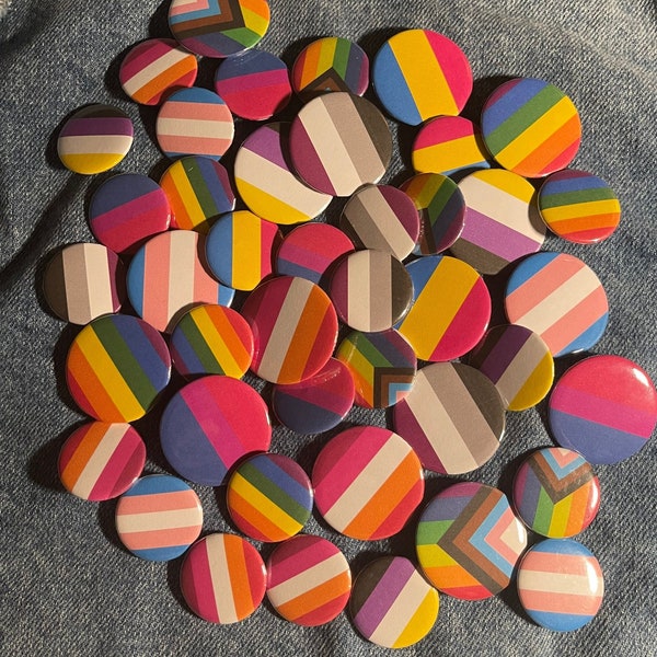 Pride Flags Badges | Badges | Pride Flags | Pride Month | Gay Pride Badges | Lesbian Pride | Trans Pride | Bisexual Pride | Pin Badges