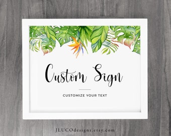Tropical Wedding Sign - Etsy