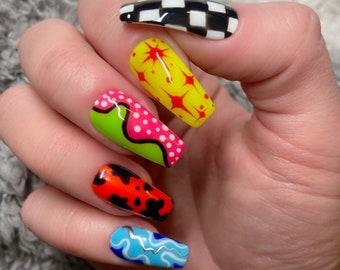 pix Indie Coffin Nails nails by magpienails on etsy