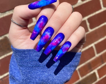 Featured image of post The Best 30 Acrylic Purple And Blue Nails Designs