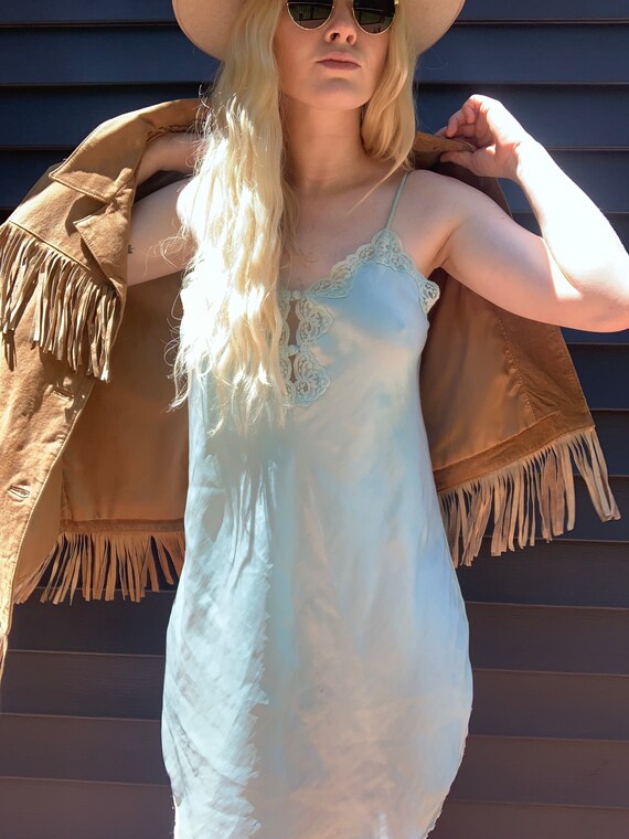 Vintage faux silk slip