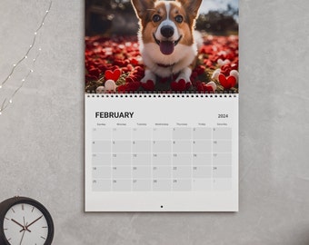 2024 Welsh Corgi Calendar gift, Corgi mom gift, Corgi dad gift, Welsh Corgi calendar gift, 2024 Corgi dog calendar, 2024 Corgi Calendar