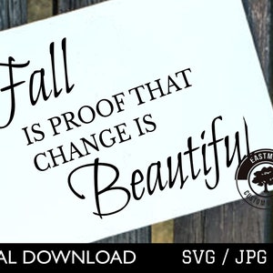 SVG - Segno della fattoria - L'autunno è la prova che il cambiamento è bellissimo SVG, Ringraziamento in formato SVG, Segno di caduta in formato Svg, Segni in formato SVG di caduta rustica, Segno del Ringraziamento in formato SVG