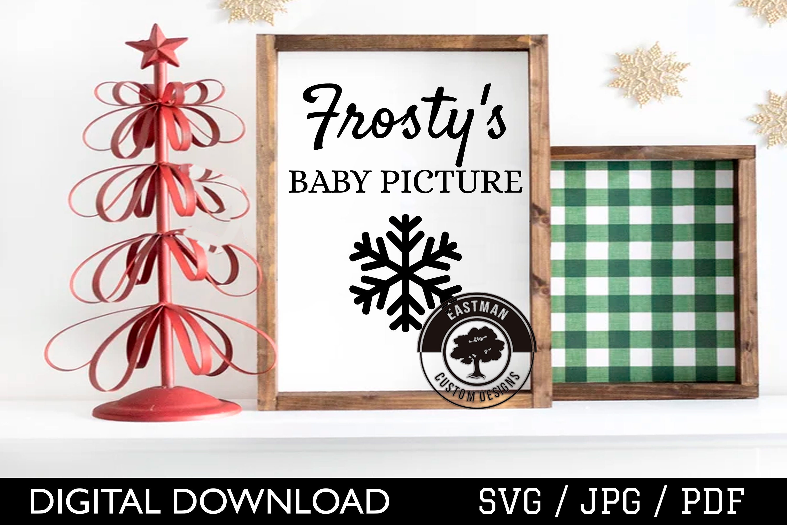 SVG Frosty's Baby Picture, Frosty's Baby Picture Snowflake SVG, Frostys Baby Picture SVG, Baby, Winter Decoration, Christmas Decor
