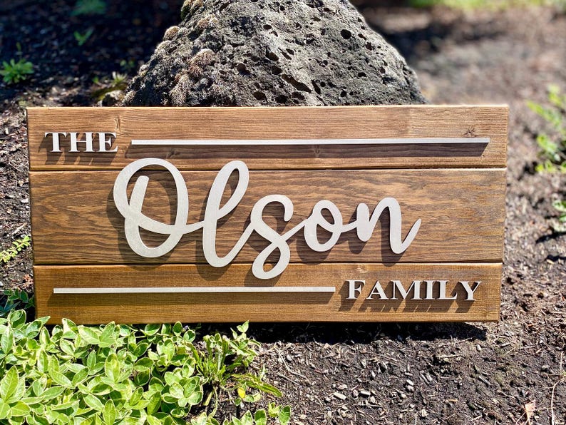 Handmade Personalized Reclaimed Wood Last Name Sign, Family Name Pallet ...