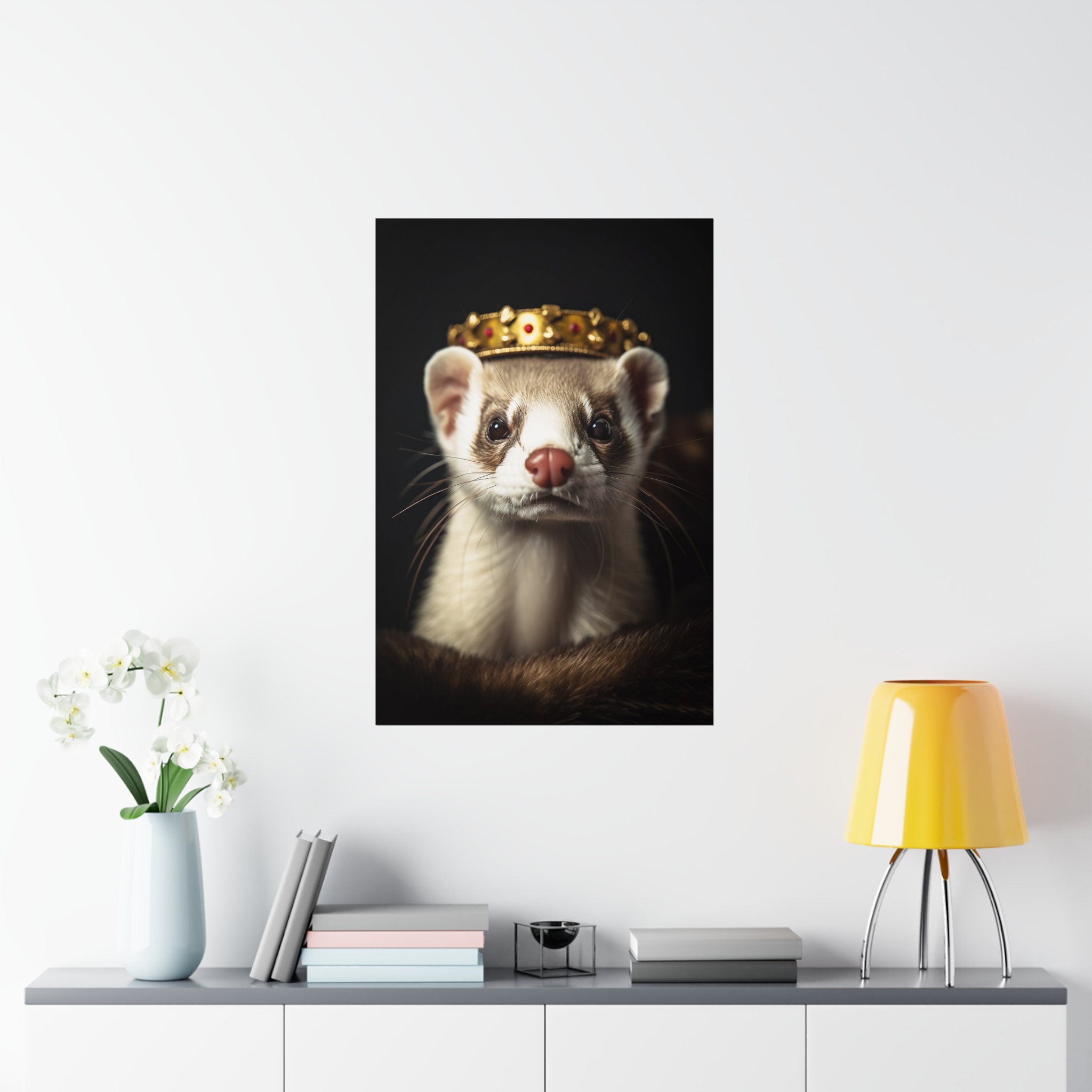 Ferret Royal Portrait Premium Matte Vertical AI Poster,pet Portrait ...