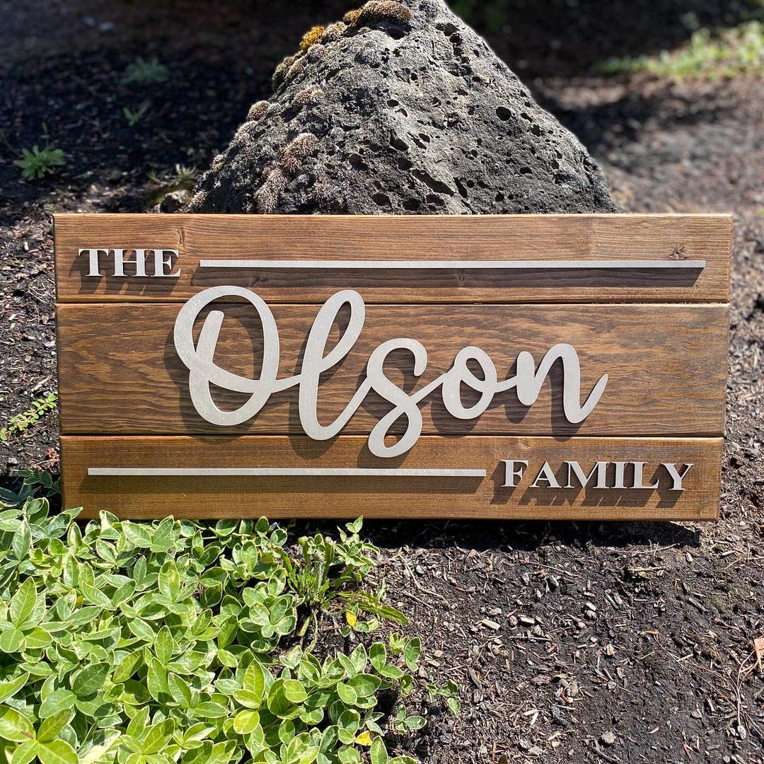 Handmade Personalized Reclaimed Wood Last Name Sign, Family Name Pallet ...