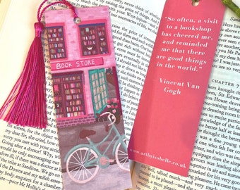 Custom Bookshop Bookmark, Book Lover Bookmark, Book Store Bookmark, Book Shop Quote, Custom Tassel Bookmark, Gift For Reader, Bookworm Gift