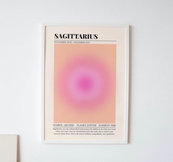 Sagittarius Zodiac Astrology Art Print Fire Star Sign