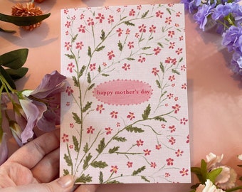 Happy Mother’s Day Card, Mother’s Day, Recycled Paper Card, Mother’s Day Greeting Card, Floral Greeting Card, Gifts For Mum, Gifts For Her