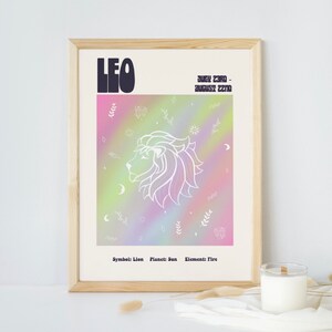 Leo Zodiac Art Print: Custom Astrology Star Sign Wall Decor