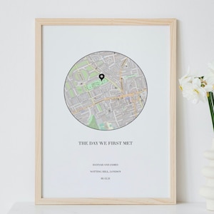 Personalisierte Karte Standort Druck, benutzerdefinierte Karte Druck, Jahrestagsgeschenk, Hochzeitsgeschenk, bester Freund Geschenk, personalisiertes Geschenk, Geschenk für sie und ihn