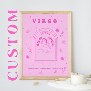 Virgo Zodiac Print: Custom Astrology Star Sign Wall Art