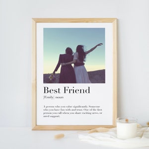 Personalised Best Friend Print, Personalized Gift, Best Friend Gift, Best Friend Definition, Birthday Gift For Her Him, Valentines Gift