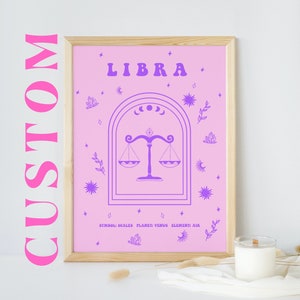 Libra Zodiac Print: Custom Astrology Star Sign Wall Art
