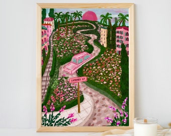 San Francisco Print, San Francisco Travel Poster, Lombard Street Print, San Francisco Wall Art, San Francisco Photo, Vibrant Home Decor