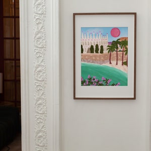 IMPRESSION DE PALMA MAJORQUE, affiche de voyage à Majorque, art mural Espagne, cadeau d'art de Majorque, estampes de Palma de Majorque