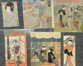 日本の浮世絵、木版画、鳥居清長 - Etsy 日本