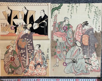 日本の浮世絵、木版画、鳥居清長 - Etsy 日本