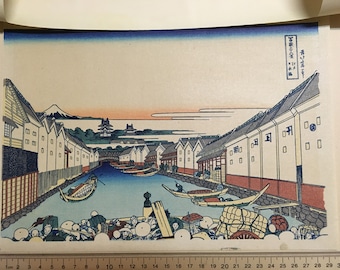 1906年、日本のアンティーク木版画、宮川長春、「美人図