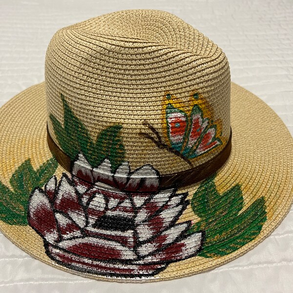 Painted Fedora Straw Hat