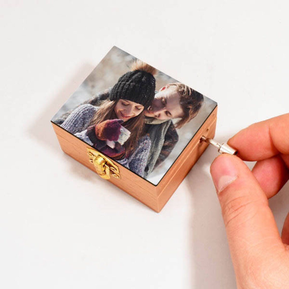 Custom Music Box With Your Photo Personalized Wood Mini Music Etsy