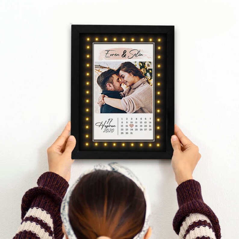 Photo Frame Picture Frame With Led Light Custom Frame Led Etsy