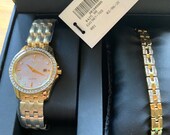 Brand new Citizen Gold women s diamond bracelet boxed set EW1907-78D ECO DRIVE