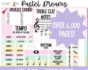 Music Classroom Bulletin Board and Wall Decor Bundle