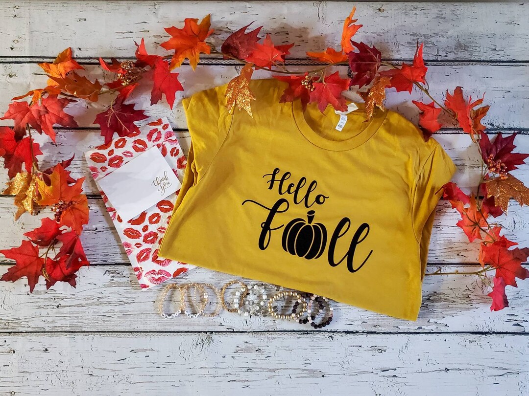 Hello Fall T Hello Fall Tee - Etsy