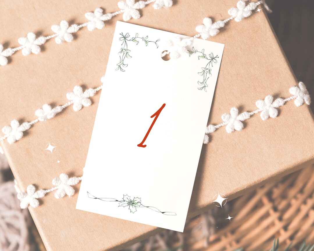 Advent Calendar Gift Tags Christmas Countdown Tags Printable Etsy