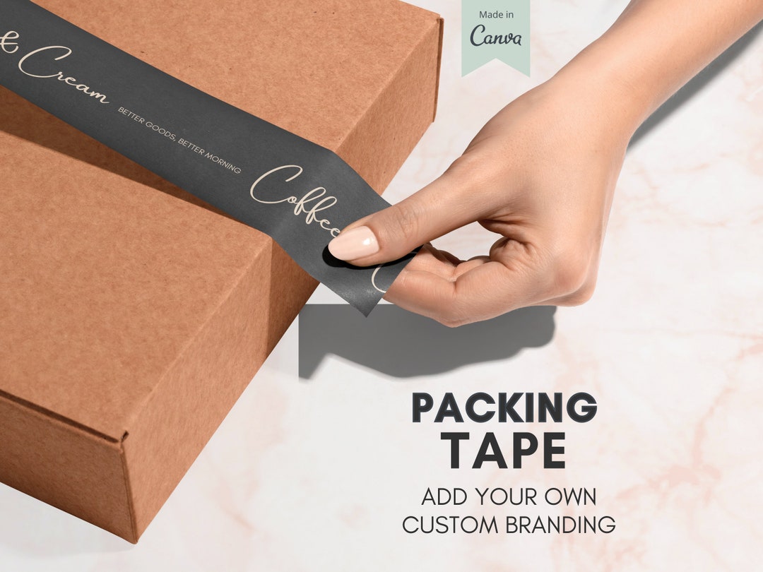 Packing Tape Custom Packaging Tape Template for Canva DIY Etsy