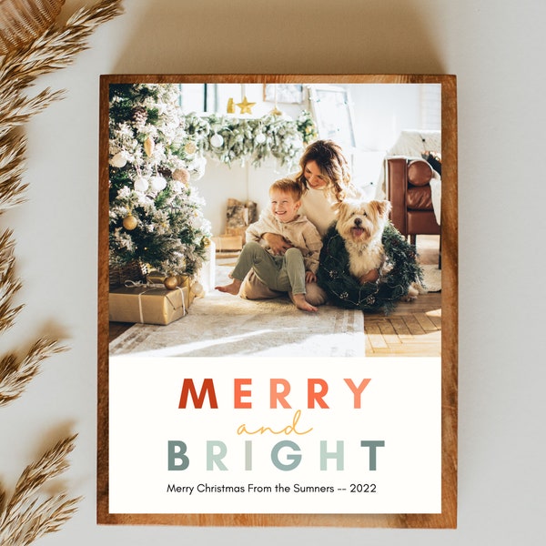 Christmas Card Photo Template for DIY Christmas Cards Holiday Card Template Photo Card Drag and Drop PhotoBooth Christmas Cards Printable