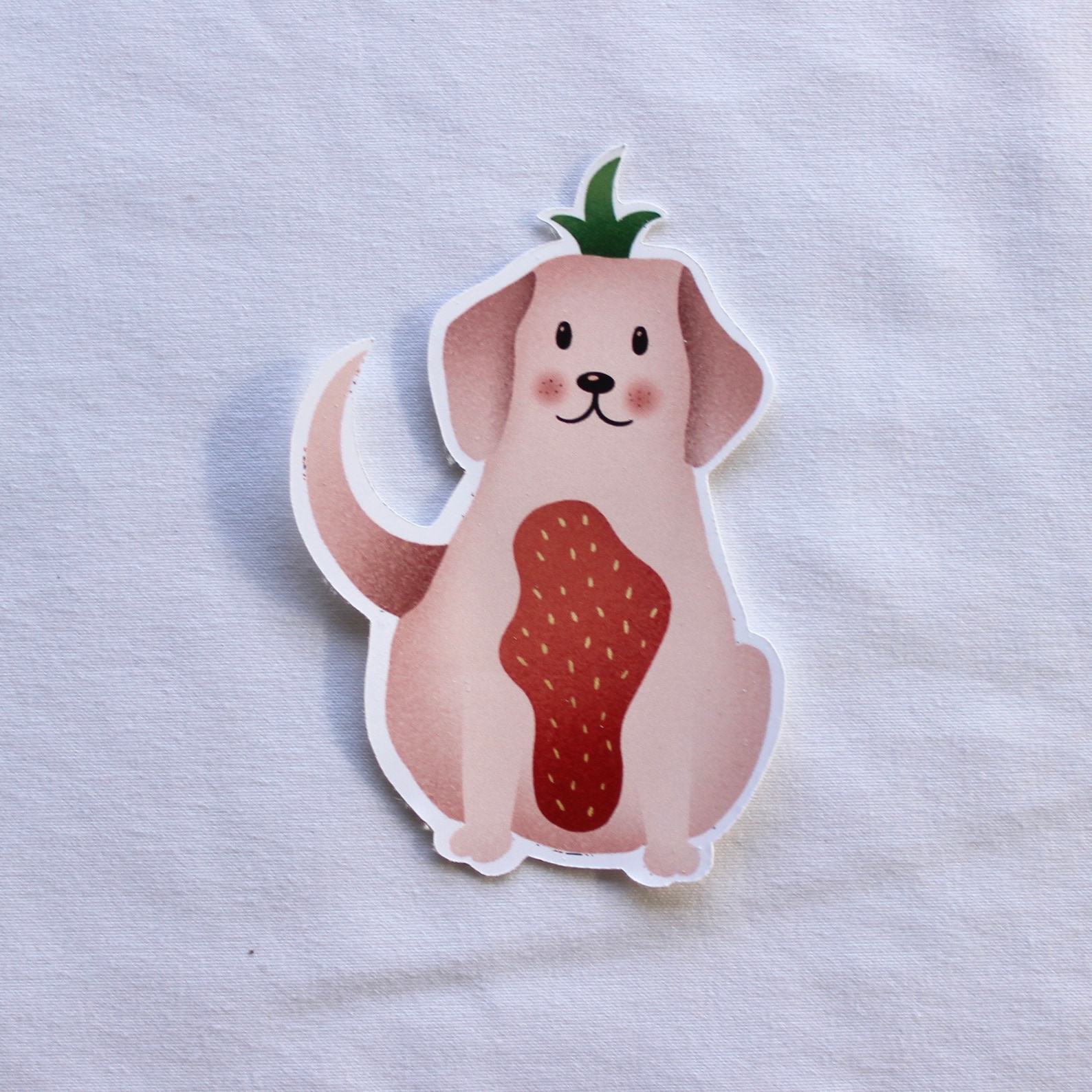 Strawberry Dog Sticker Etsy