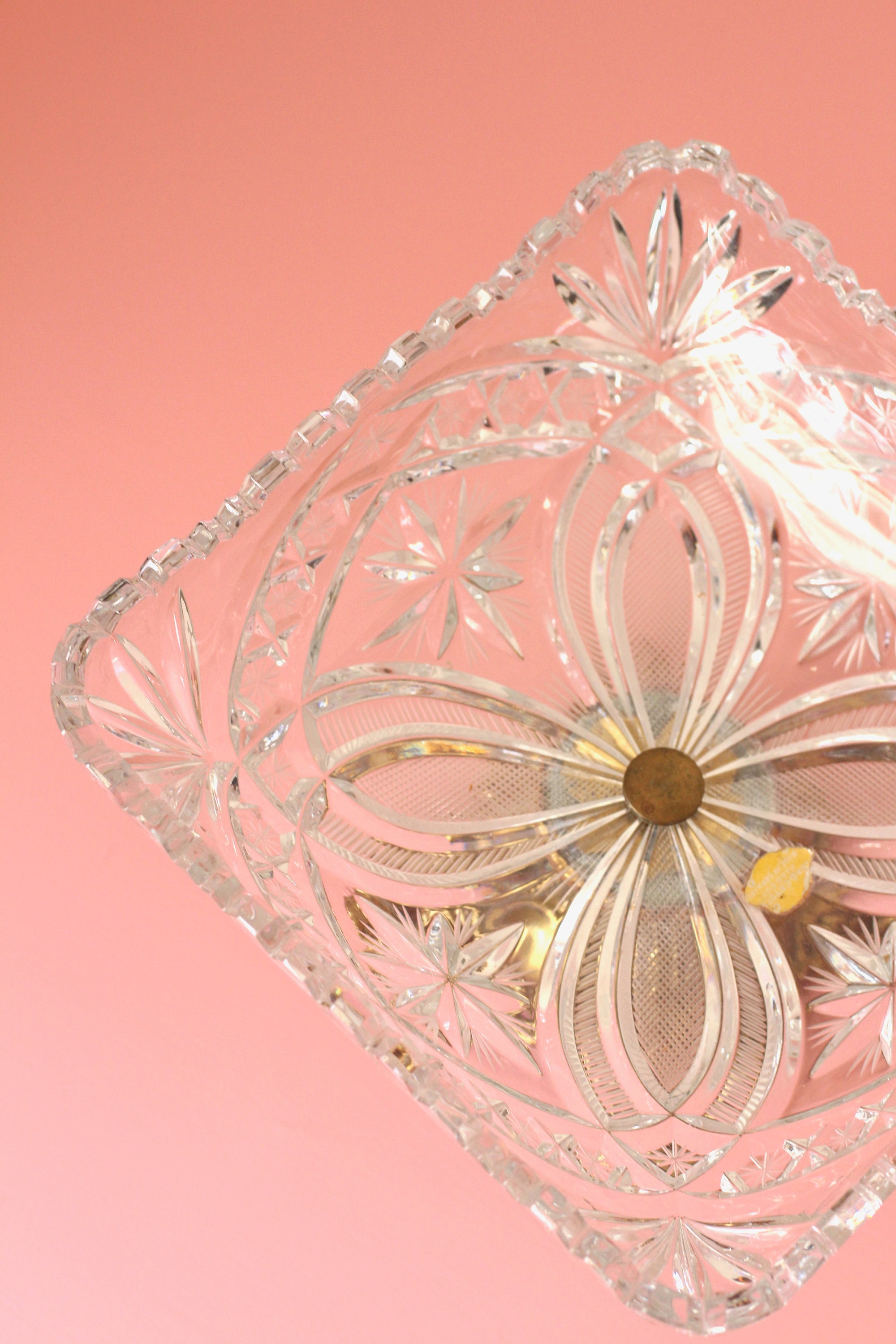 Vintage Lead Crystal Compote or Pedestal Bowl With Etsy