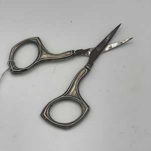 Vintage Silver Curved Tip Scissors