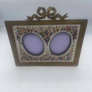 Vintage Double Micro Mosaic Picture Frame