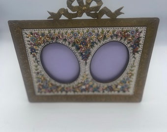 Vintage Double Micro Mosaic Picture Frame