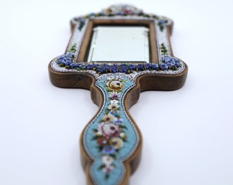 Antique Italian Millefiori (Mosaic) hand Mirror