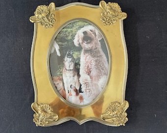 Vintage Brass American Picture Frame