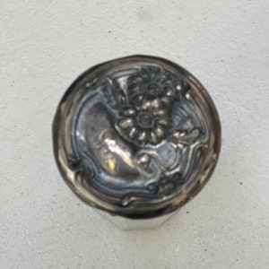 Vintage Glass and Silver Shaker Jar