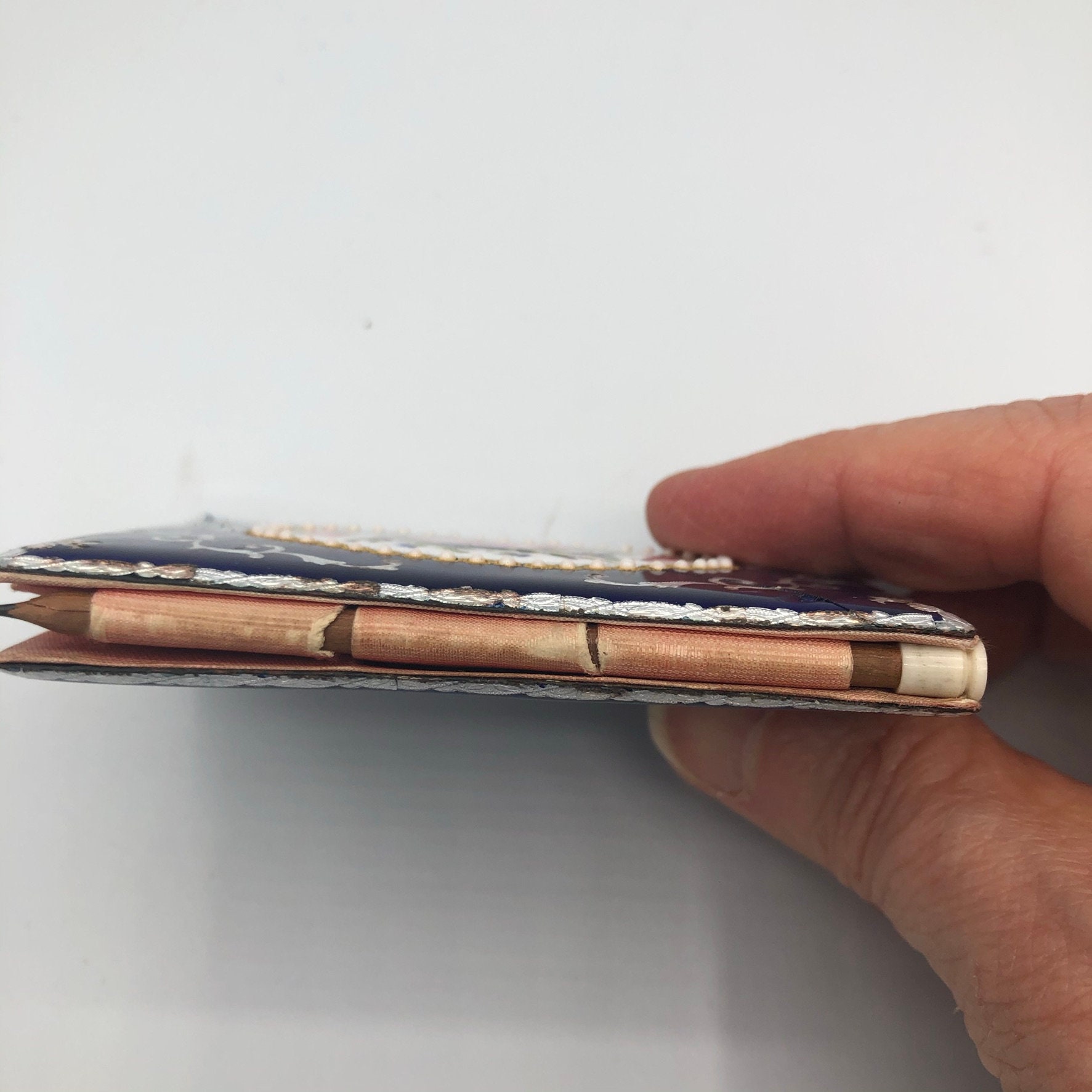 Vintage French Enamel Notepad Purse W/ Pencil - Etsy