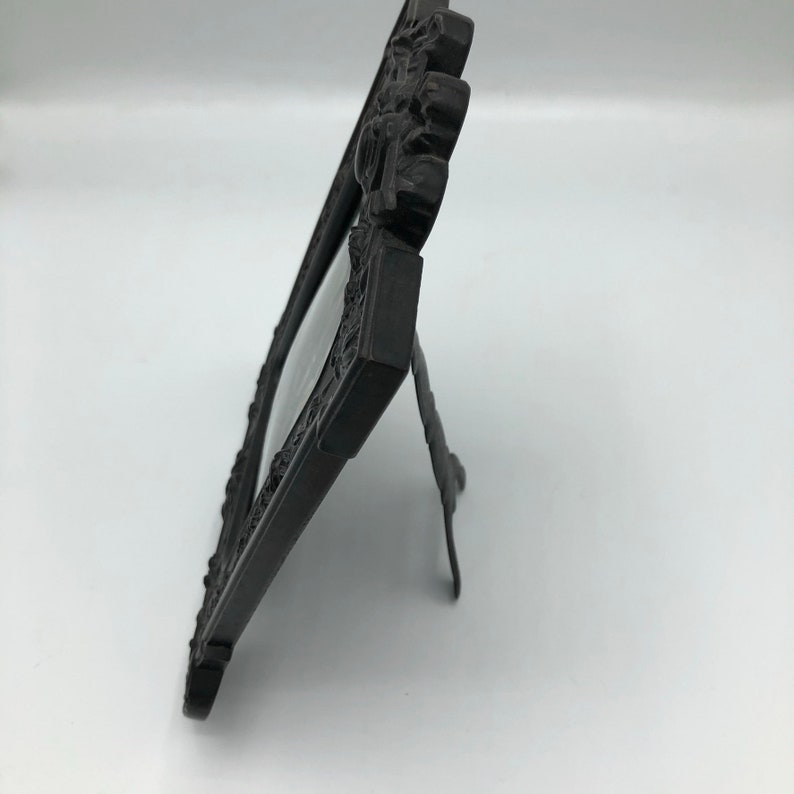 Vintage Gutta Percha Picture Frame With Roses Etsy