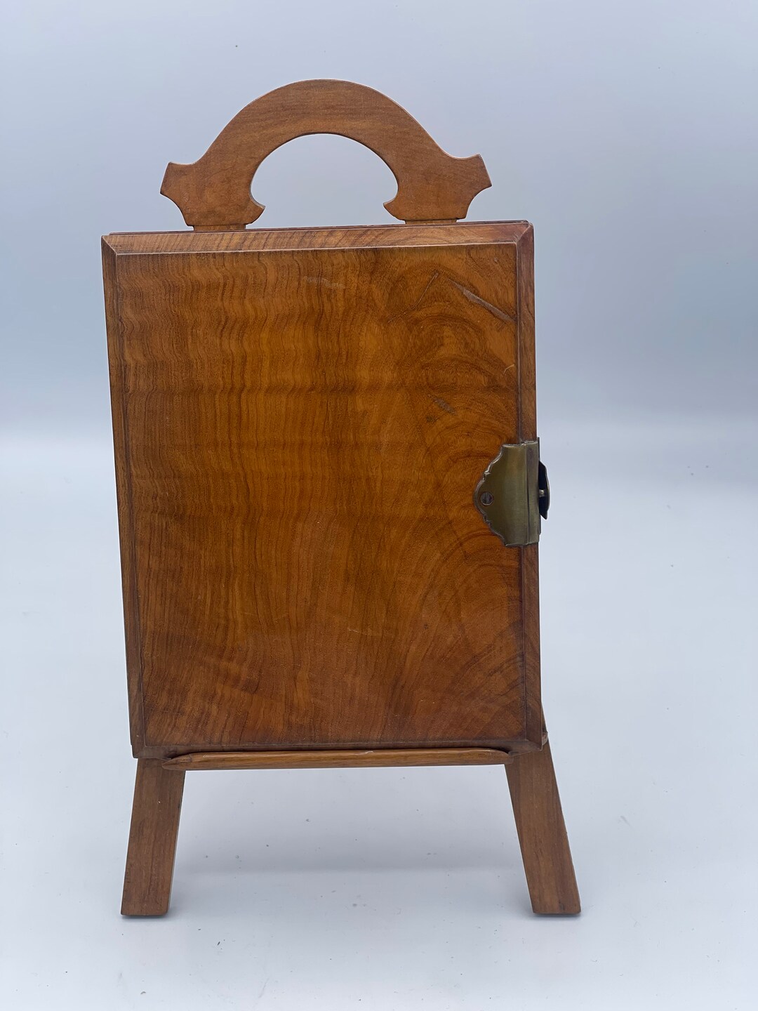 Vintage English Yew Wood Double Picture Frame W/ Easel Etsy