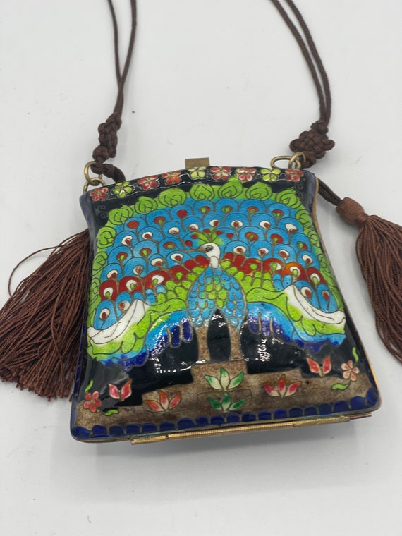 vintage enamel on brass Gem