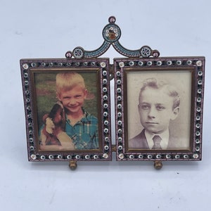 Vintage Micro Mosaic Double Picture Frame