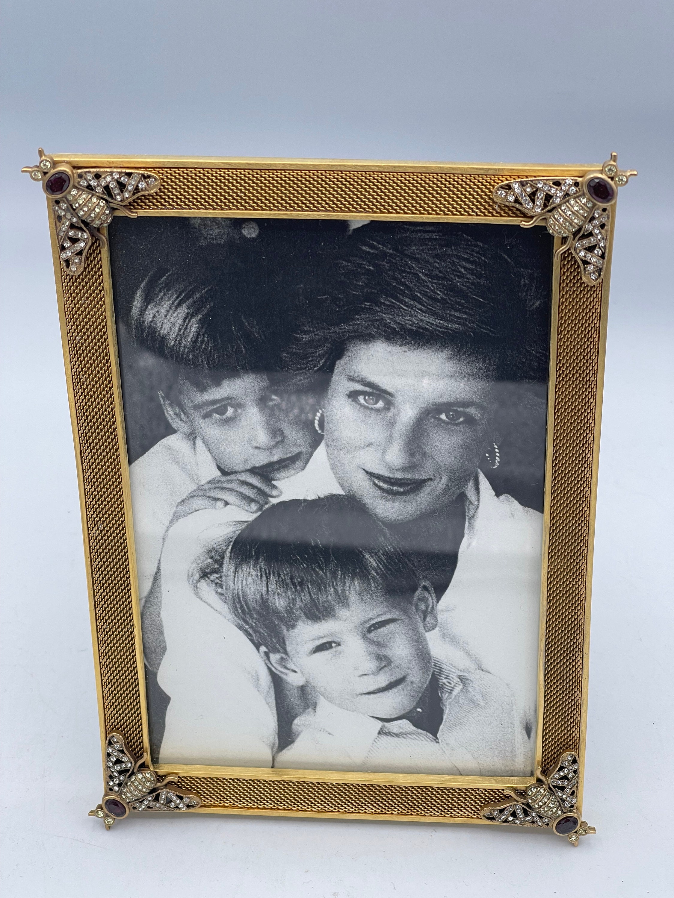 Vintage 90er Jahre Fotorahmen mit kleinen Bienen