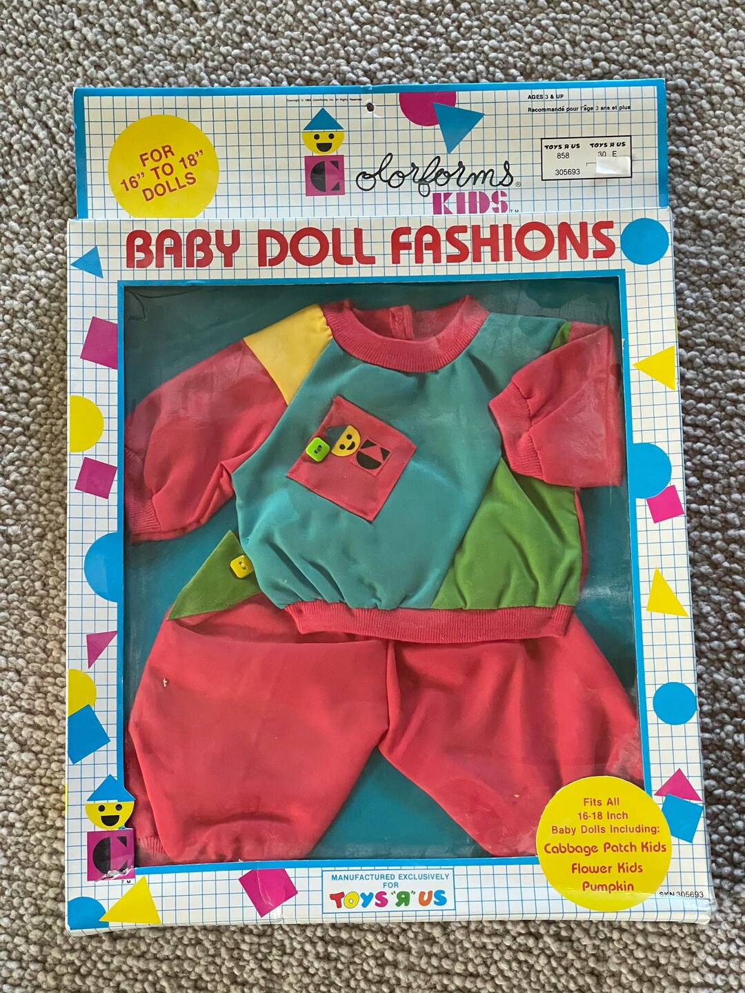 Vintage Colorforms Kids 80s Cabbage Patch Kids Outfit NEW in Box - Etsy